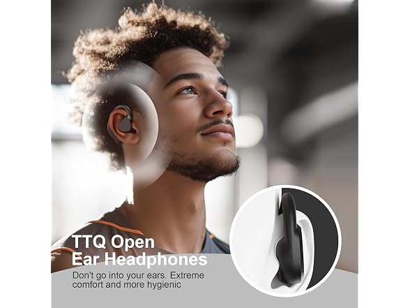 TTQ Open Ear Headphones, Bluetooth 5.3 Open Ear