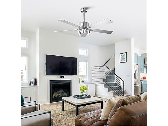 Parrot Uncle 52 Inch Ceiling Fan with Light and Remote