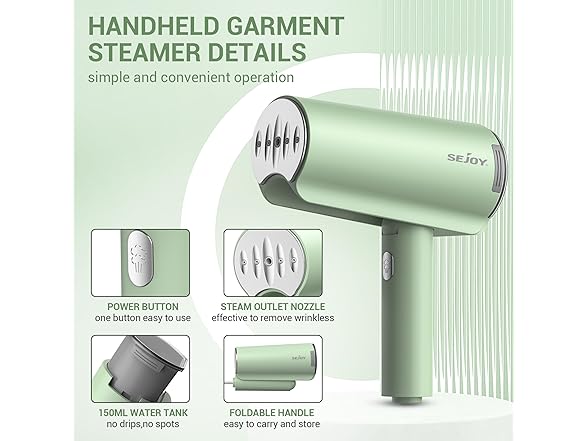 Foldable Handheld Garment Steamer