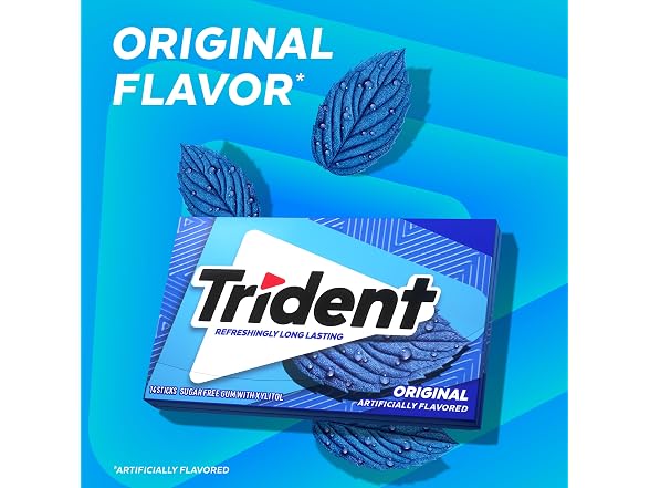 Trident Original Gum 12 Packs 168 Pieces