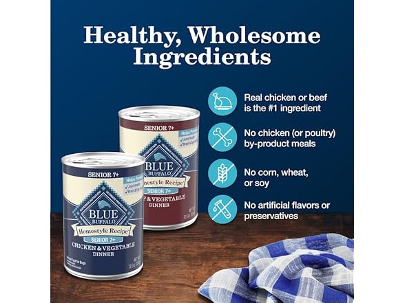 6ct Blue Buffalo Homestyle Beef Dinner Senior Dog Food