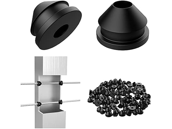 CKE 100 Pack Cable Railing Rubber