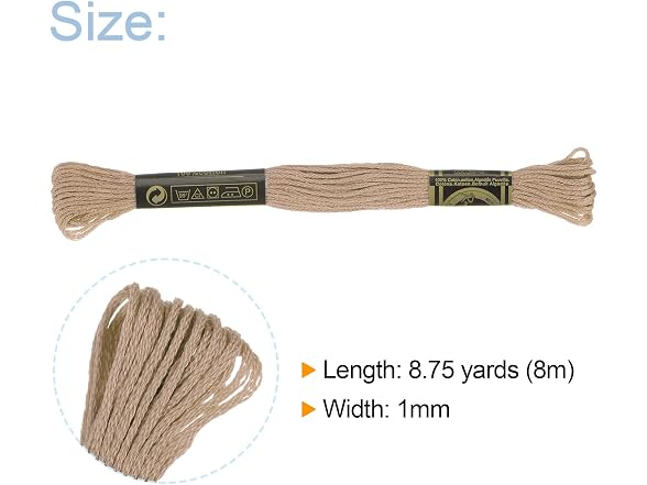 HARFINGTON 24 Skeins Embroidery Floss 8m Each