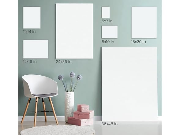 ARTEZA Stretched Canvas Multipack of 10