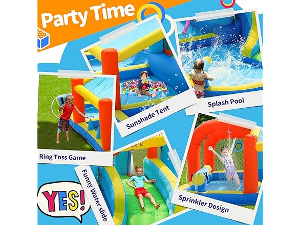 Sunshade Inflatable Water Slide