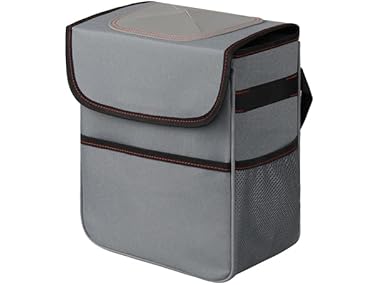 $5, Was $5.56, 10% Off! Healsmart 2-Gal Car Trash Can Grey dealfomo