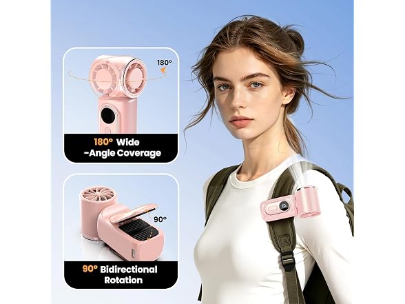 Coolhill Clip-On Mini Fan 3000mAh 5spd