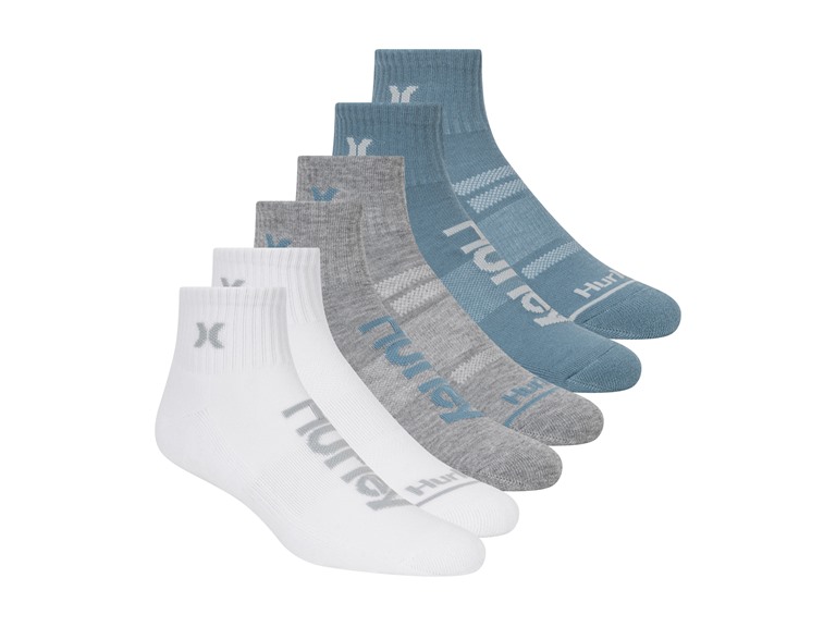 Hurley Men's 12-Pairs Quarter Crew Socks