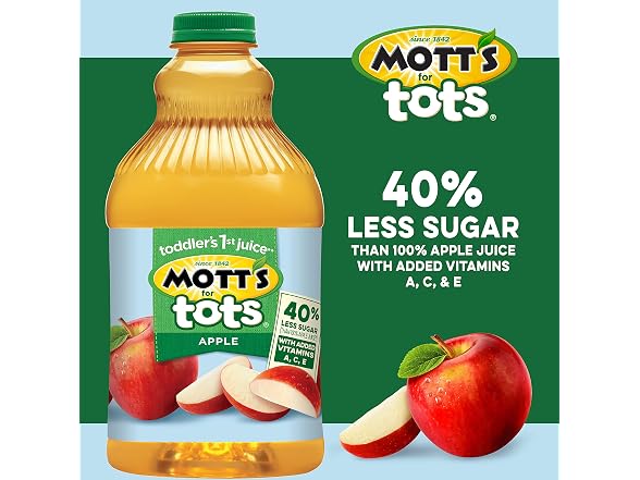 Motts For Tots Apple Juice 64 Fl Oz Bottle
