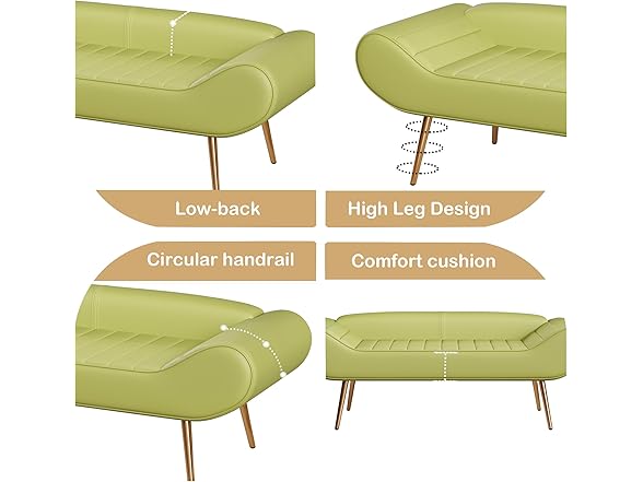 Uneeruiqy End of Bed Bench 57" (Green)