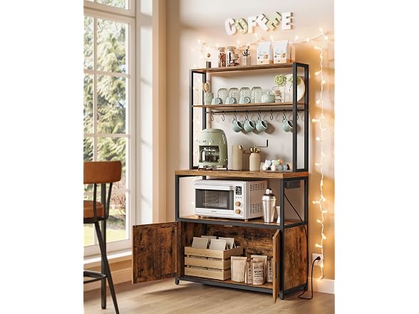 VASAGLE Baker's Rack, Microwave Stand with Cabinet, 31.5 In