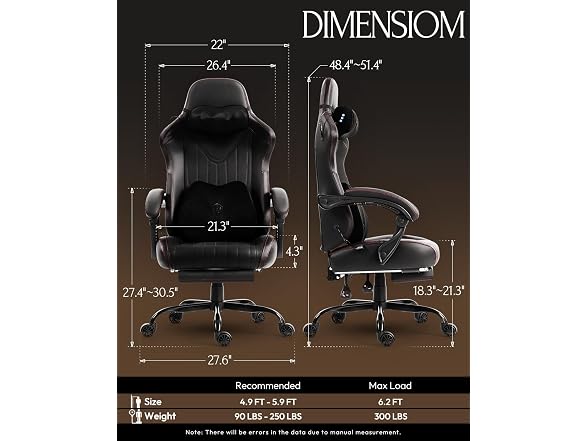 Dowinx Leather Gaming Chair Black