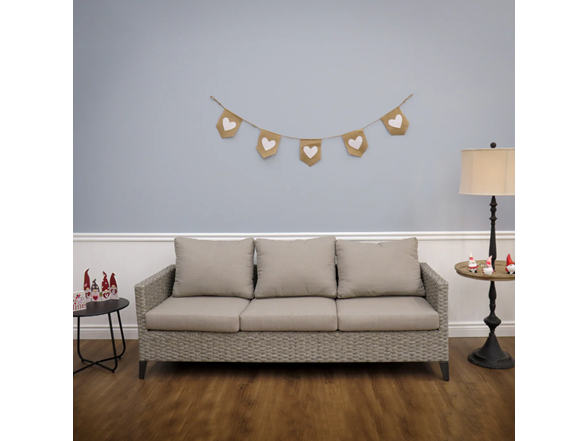 Valentine's Garland with White Hearts