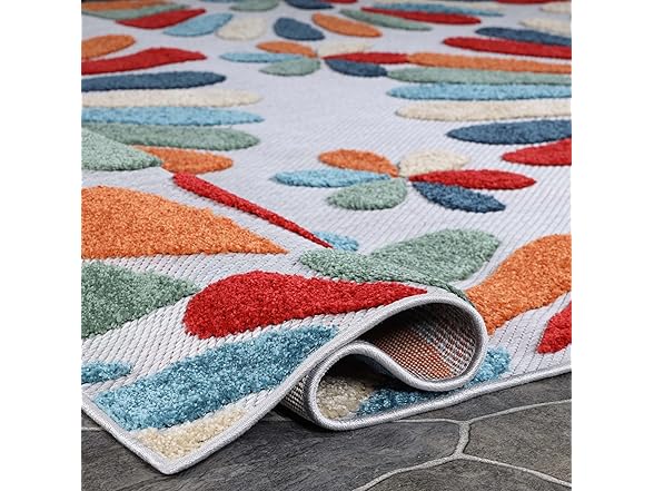 Superior Oversized Floral Indoor Outdoor Area Rug, Multicolor