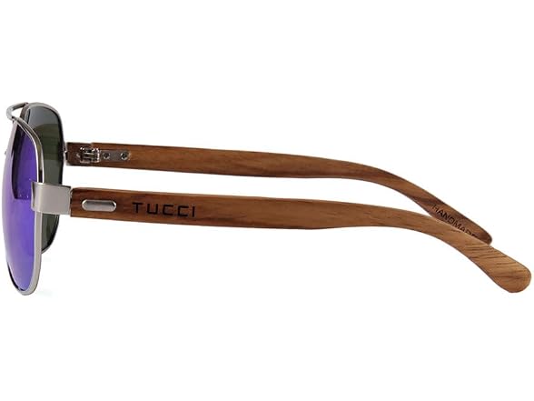 Tucci Italy Black Aviator Sunglasses