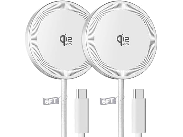 TAGZILO 2-Pack 25W Wireless Charger Black