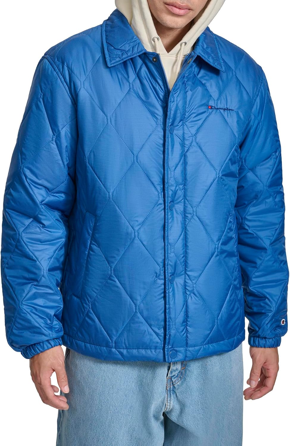 Champion Men Diamond Quilted Active Coaches Jacket - Gallery 19
