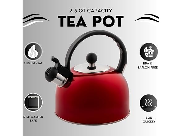 Venoly Whistling Tea Kettle (2.5 Liter)