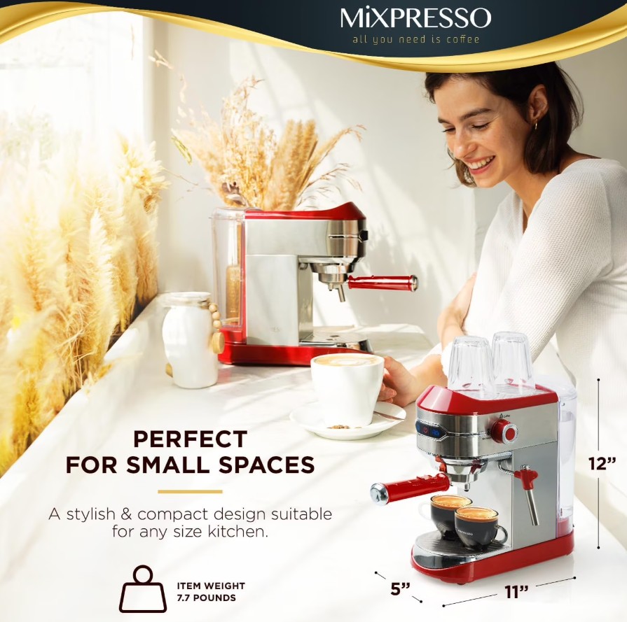 Mixpresso 15-Bar Automatic Espresso Machine with Milk Frother - Gallery 12