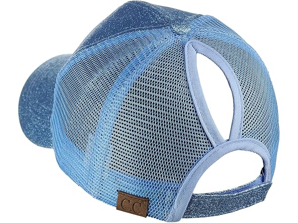C.C (One Size) CC Glitter Messy Bun Cap Teen Hats