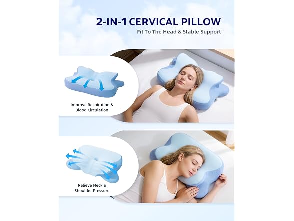 finbuco Cervical Neck Pillow, Contour