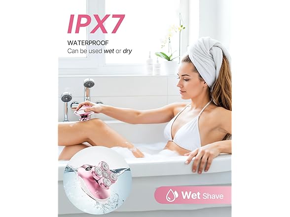 Pink 5-in-1 Womens Electric Razer
