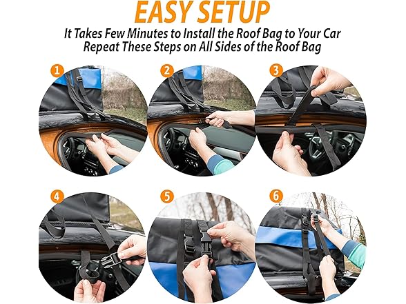 Zone Tech OR0036 Car Roof Cargo Bag 21 Cubic Ft