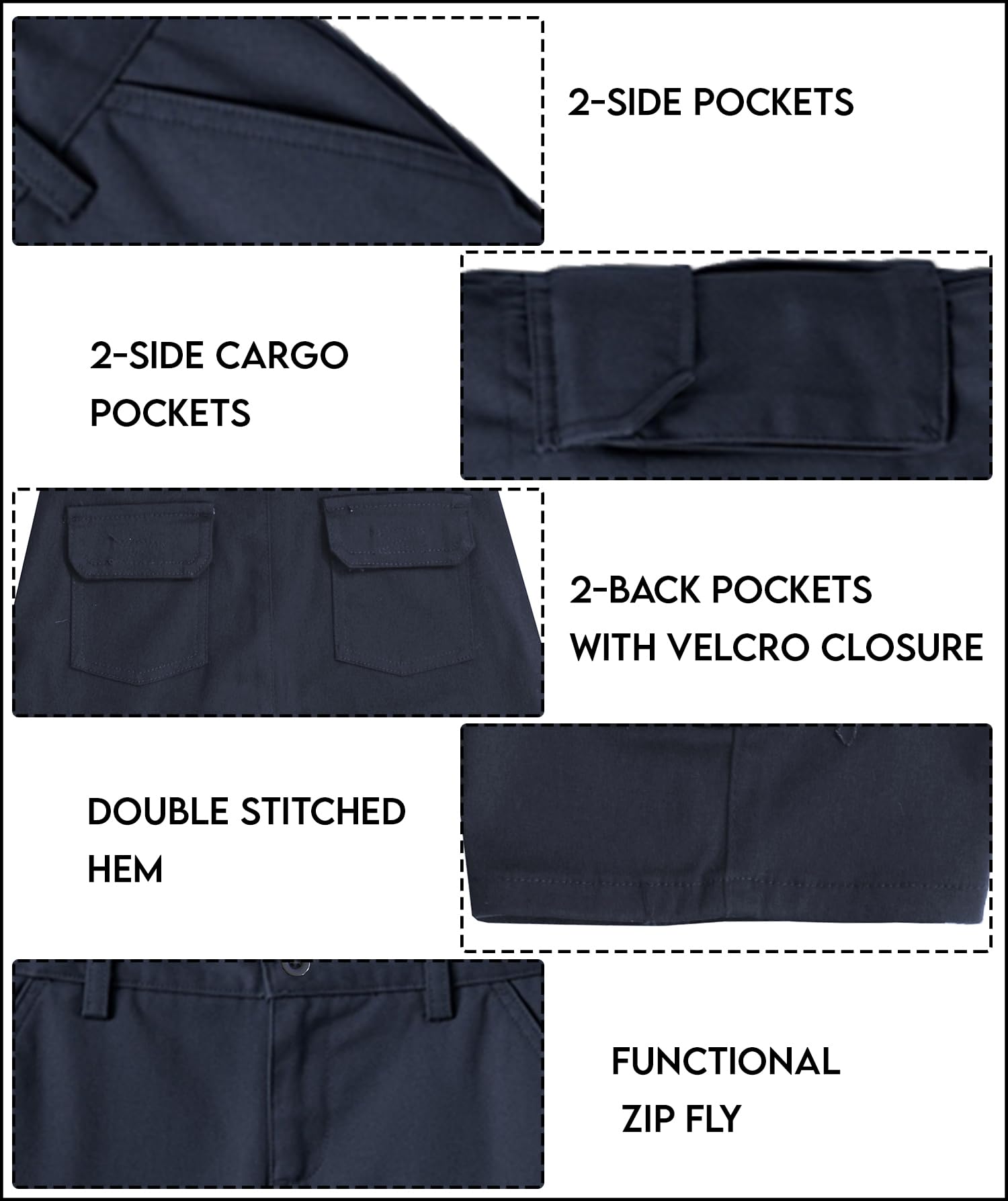 2PK Boys Stretch Cotton Cargo Shorts - Gallery 18