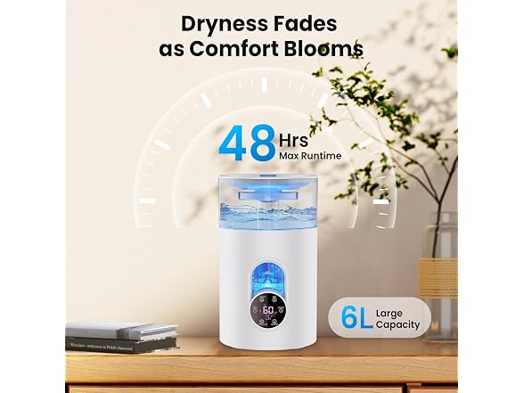 GloryAir 6L Warm & Cool Mist Humidifier, White