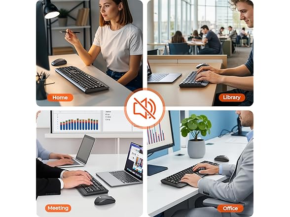 Wireless Keyboard and Mouse Combo | 2.4G/BT