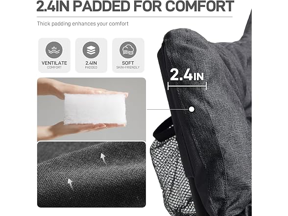 EVER ADVANCED Black Double Camping Chair