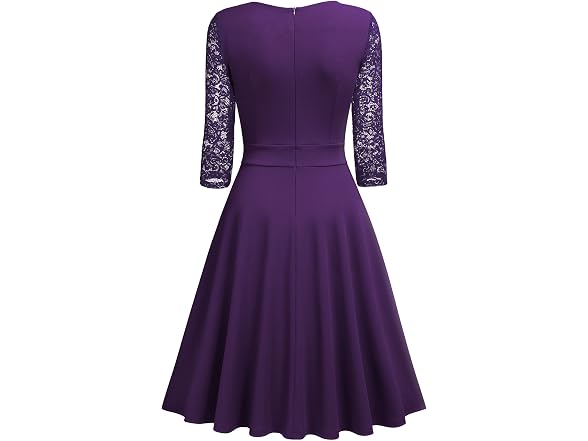 Miusol Women (M) Square Neck Lace Dress