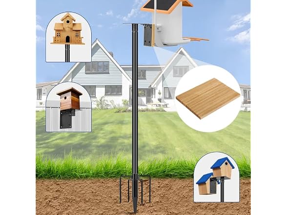 Ottsuls 109in Bird Feeder Pole Kit