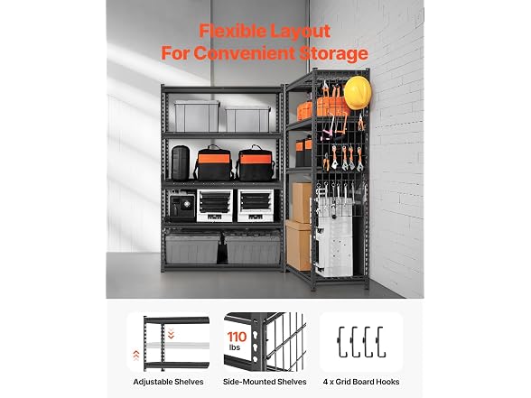 Storage Shelves, 2500 lbs