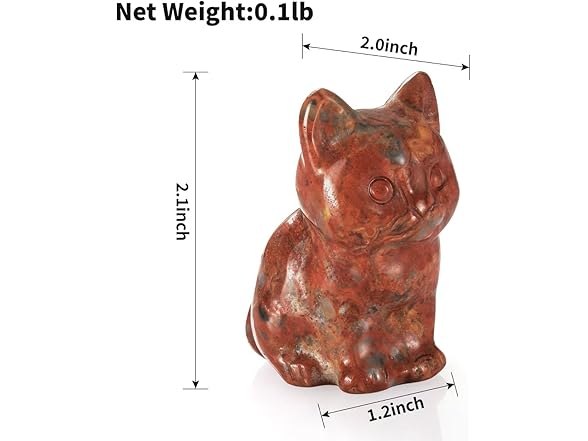 Bosfante 2" Agate Cat Figurine