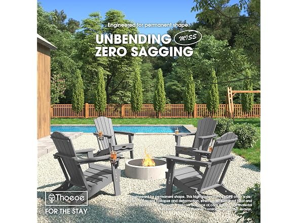THOEOE Folding Adirondack Fire Chair