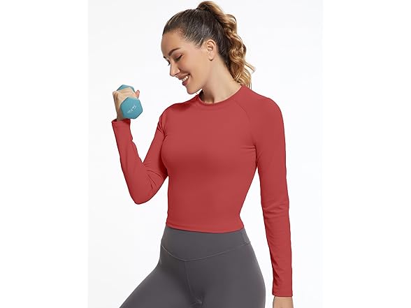 Ggov Women (S) Long Sleeve Crop Workout Top Shirts