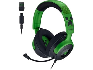 $49.99, Was $99.99, 50% Off! Razer Kraken V4 X Headset - Minecraft Edition dealfomo