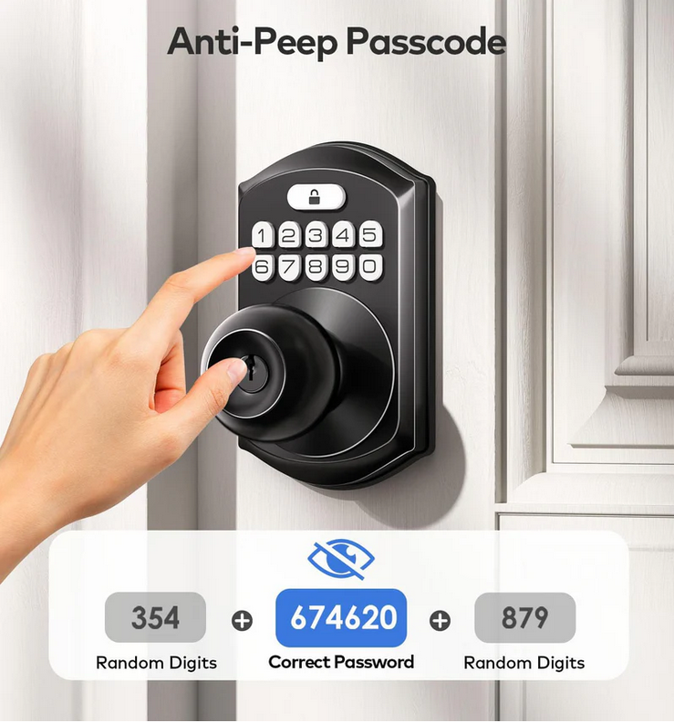 Kaadas KS03 Knob Lock with Keypad and Key - Gallery 8