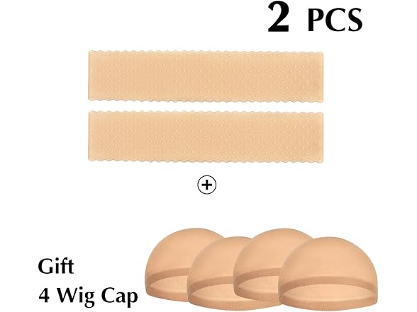 Yuest Silicone Wig Grip Band Beige 2pk