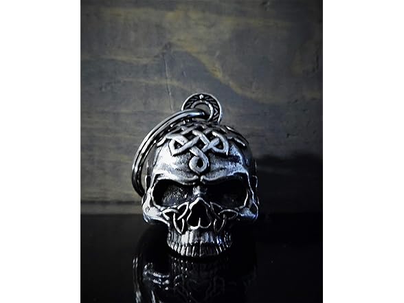  Celtic Skull Bell Biker Good Luck