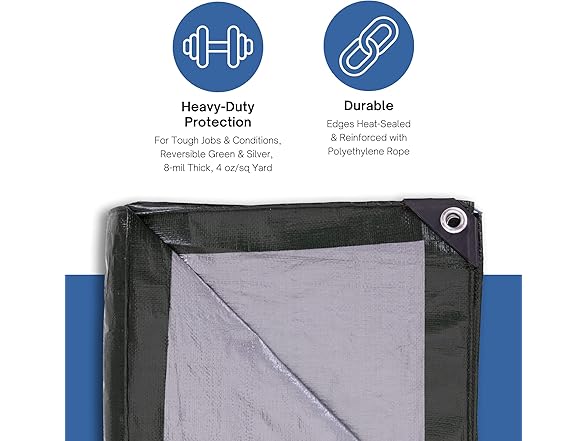 Kotap 15 x 25 Ft. Heavy-Duty Protection/Coverage Tarp