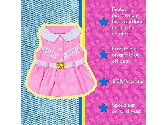 Doggy Parton Pink Cowgirl Collared Dress - XS