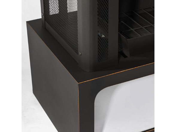 GDFStudio Thorne Steel Chimney Fireplace