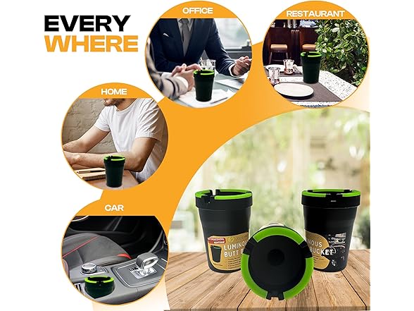 12pk Glow Dark Butt Bucket Ashtray