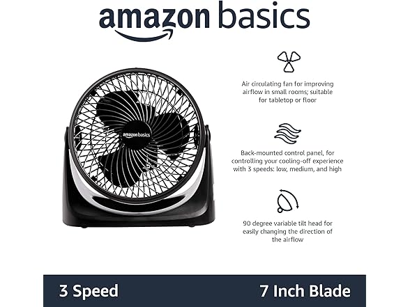 Amazon Basics 90-Degree Tilt Fan