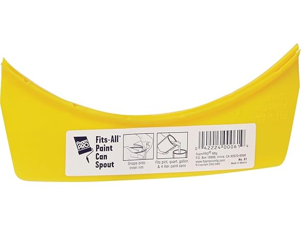 Foampro Yellow Plastic Snap-On Lid
