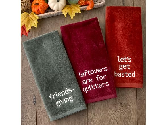 SKL Home Thanksgiving/Fall Let's Get Basted Hand Towel Set-2pc