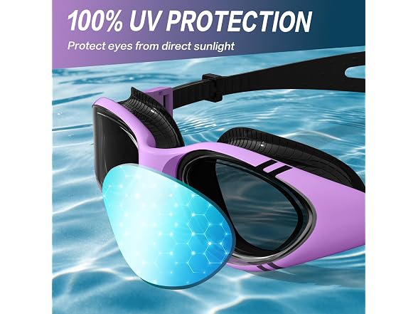 VegoVia Purple/Black Adult Swim Goggles