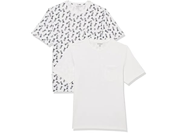 White/Pineapple Print